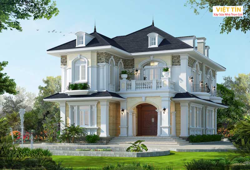 Thiết kế nhà ở mẫu nhà biệt thự tại Thái Nguyên